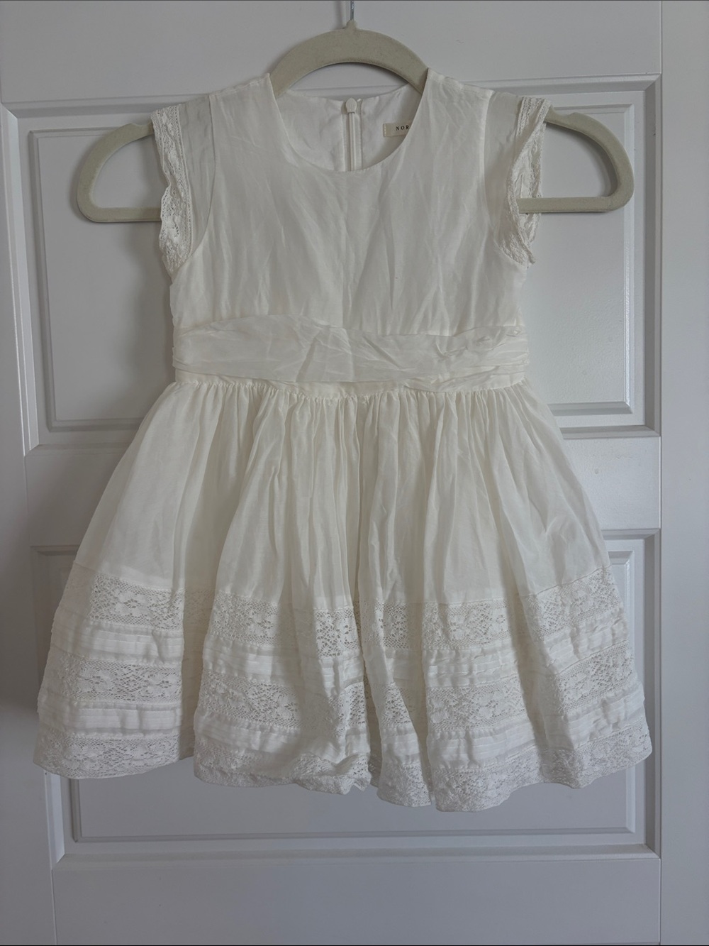 Ivory Lace-Trim Girls' Formal Dress